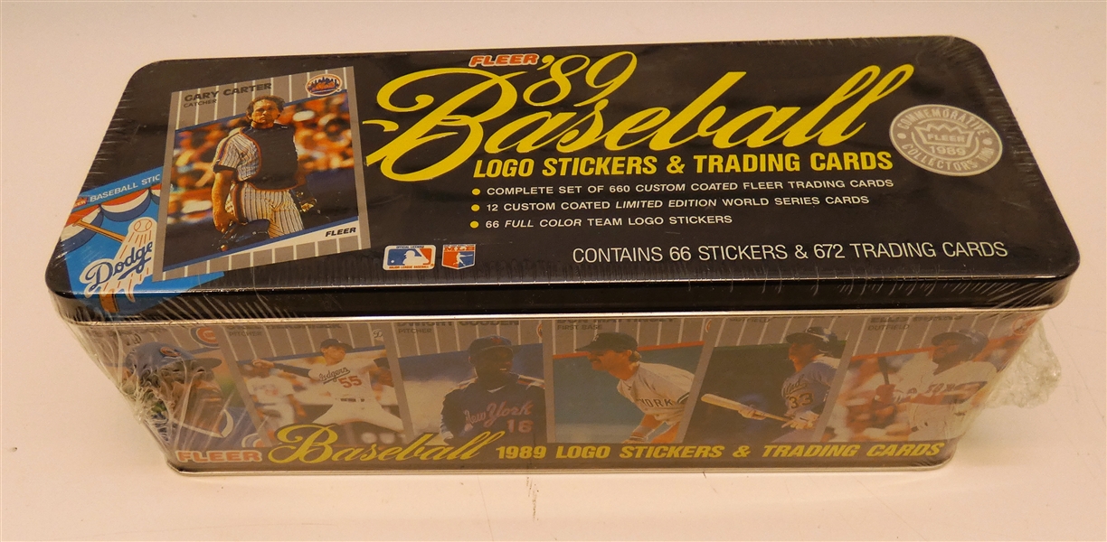 1989 Fleer Glossy Baseball Tin Set