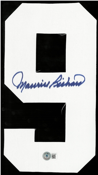 Maurice Richard Autographed Jersey Number