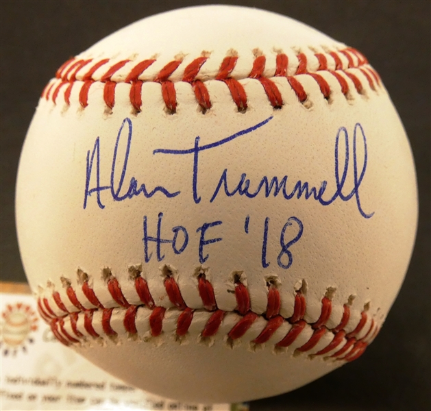 Alan Trammell Autographed Baseball