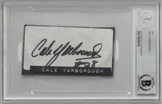 Cale Yarborough Autographed Cut