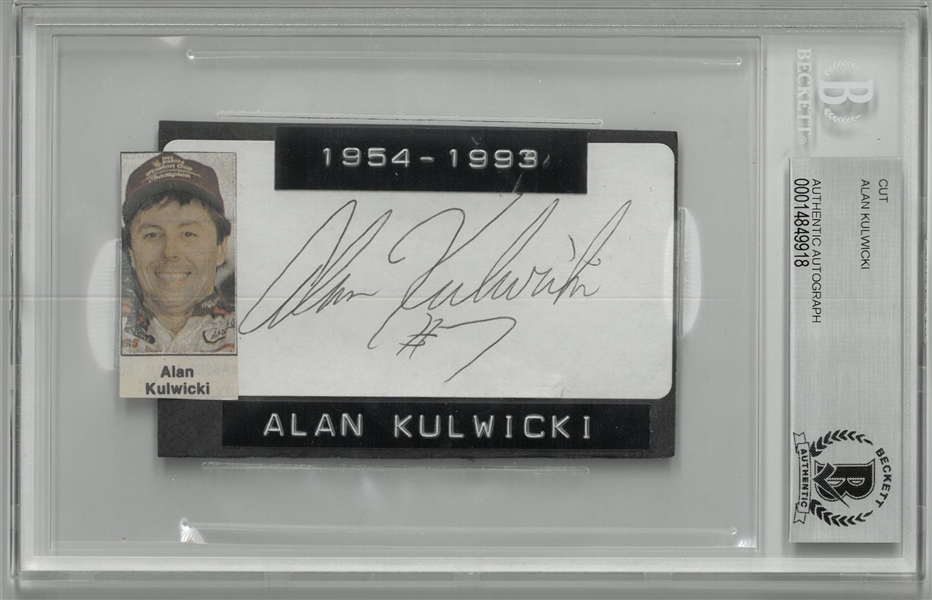 Alan Kulwicki Autographed Cut