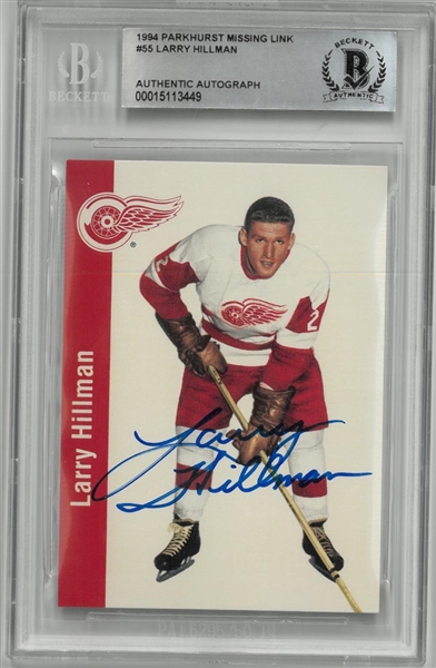 Larry Hillman Autographed 1994 Parkhurst