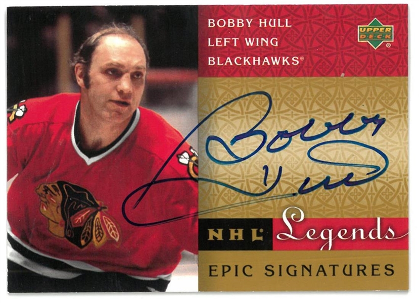 Bobby Hull Autographed Upper Deck Card