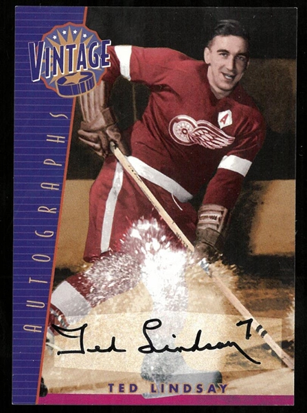 Ted Lindsay Autographed Card