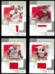 Lot of 4 Red Wings Jersey Cards