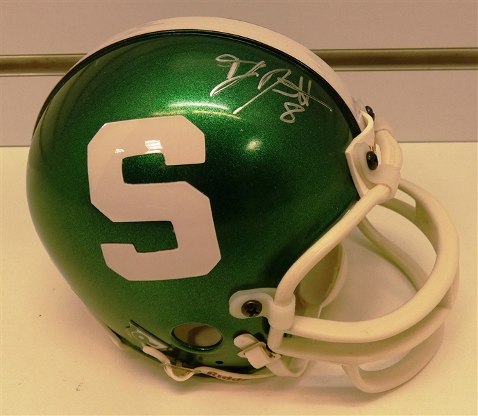 T.J. Duckett Autographed MSU Mini Helmet