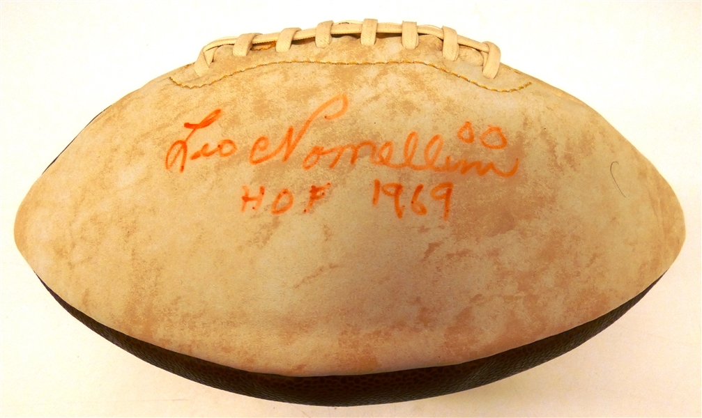 Leo Nomellini Autographed 49ers Football
