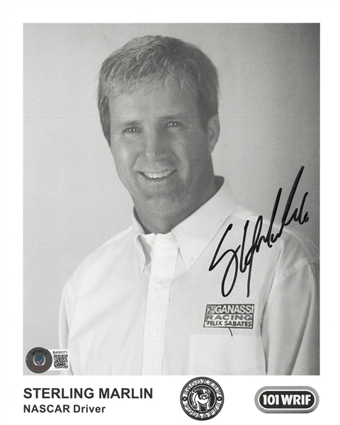 Sterling Marlin Autographed 8x10