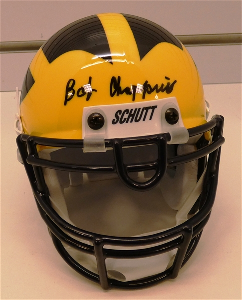 Bob Chappuis Autographed Michigan Mini Helmet