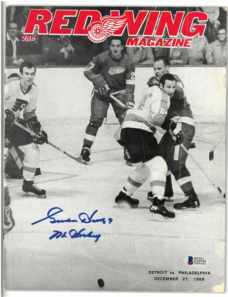 Gordie Howe Autographed 1968 Program