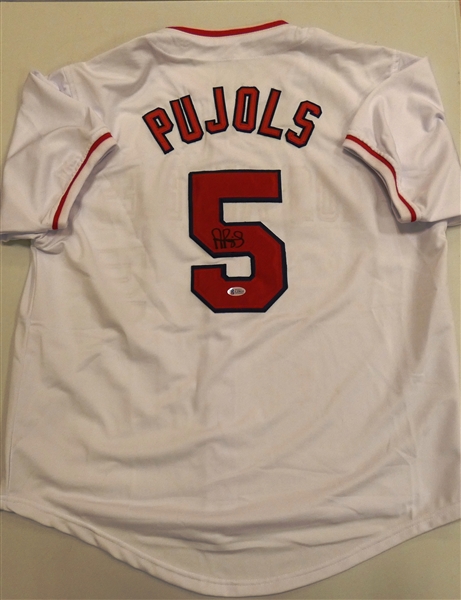 Albert Pujols Autographed Custom Jersey