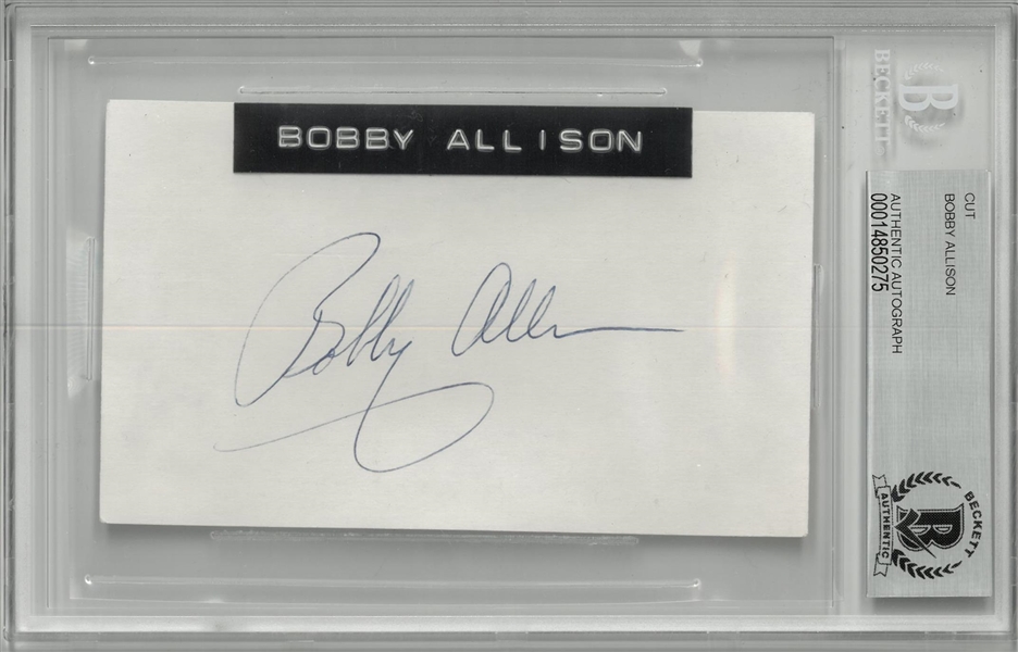 Bobby Allison Autographed 3x5 Index Card