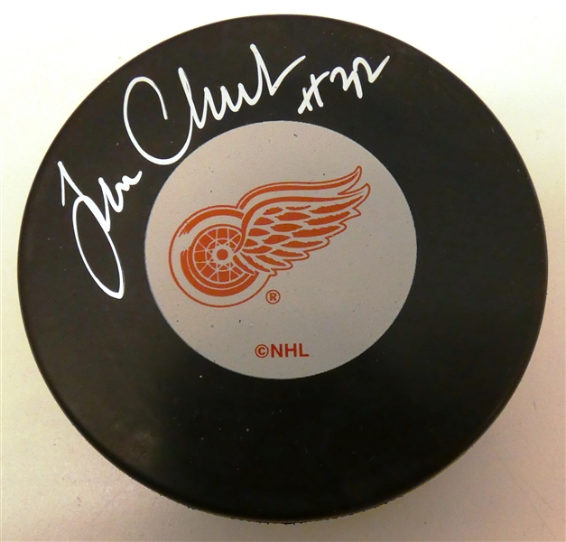 Tim Cheveldae Autographed Red Wings Puck