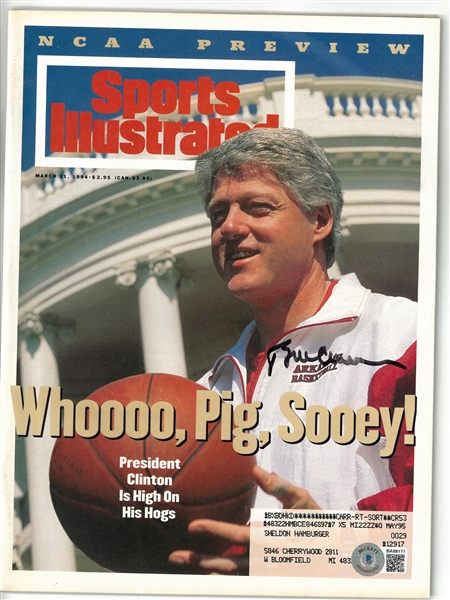 Bill Clinton Autographed Sports Illustrated Magazine