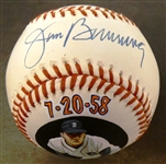 Jim Bunning Autographed Hand Painted Baseball