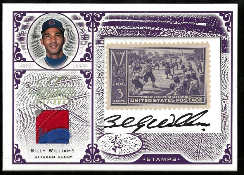 Billy Williams #2/3 Autographed 2005 Leaf Century Collection