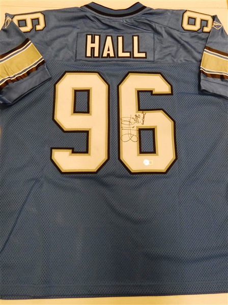 James Hall Autographed Lions Jersey