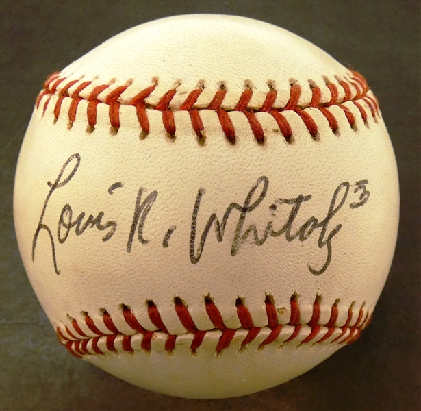 Lou Whitaker Autographed Baseball