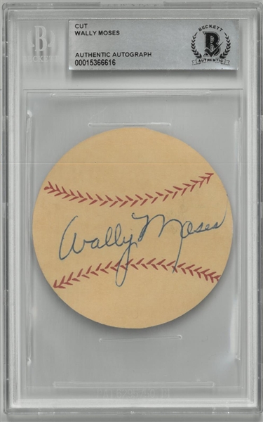 Wally Moses Autographed Cut