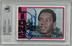 Charlie Sanders Autographed 1972 Topps