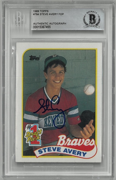 Steve Avery Autographed 1989 Topps