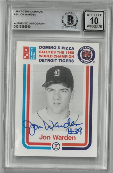 Jon Warden Autographed 1988 Dominos