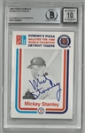 Mickey Stanley Autographed Beckett 10 1988 Dominos