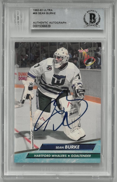Sean Burke Autographed 1992/93 Ultra