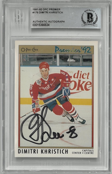 Dimitri Khristich Autographed 1991/92 OPC Premier