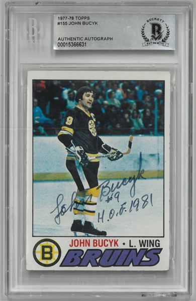 John Bucyk Autographed 1977/78 Topps