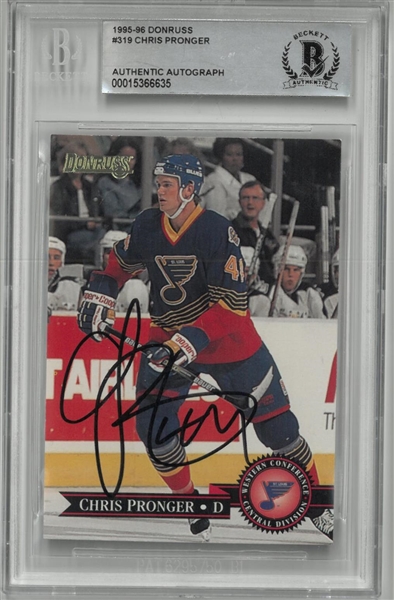 Chris Pronger Autographed 1995/96 Donruss