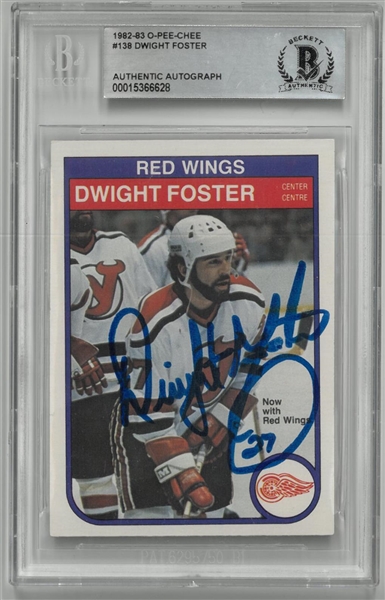 Dwight Foster Autographed 1982/83 O-Pee-Chee