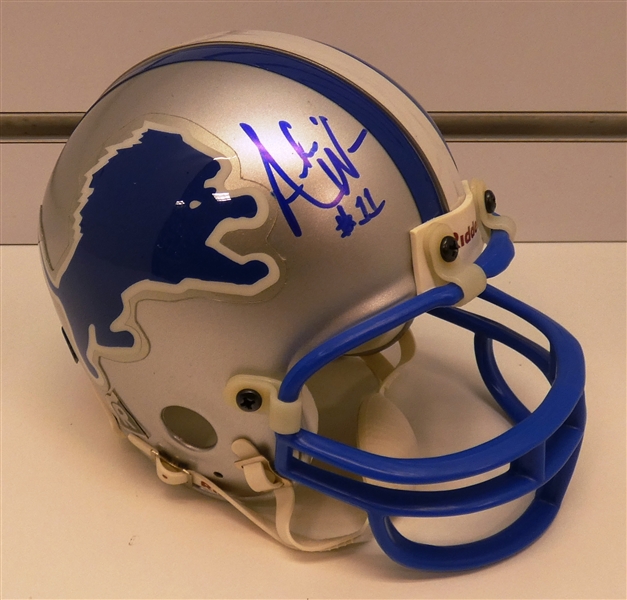 Andre Ware Autographed Lions Mini Helmet