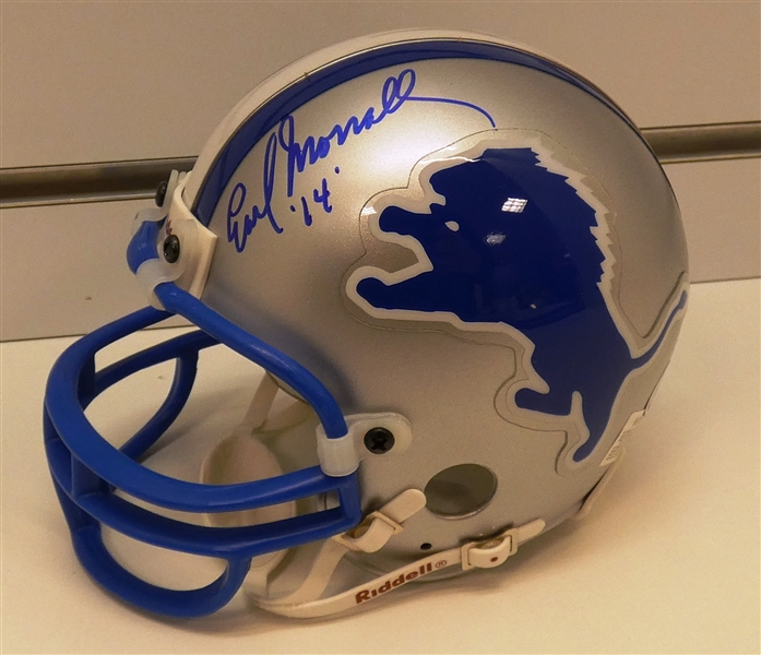 Earl Morrall Autographed Lions Mini Helmet