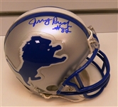 Jerry Rush Autographed Lions Mini Helmet