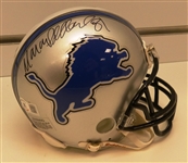 Marcus Pollard Autographed Lions Mini Helmet