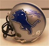 Jared DeVries Autographed Lions Mini Helmet