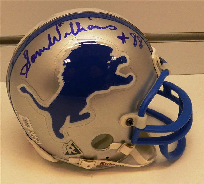 Sam Williams Autographed Lions Mini Helmet