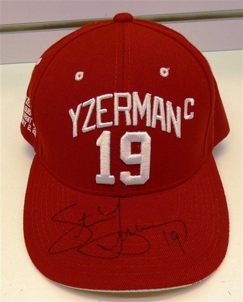 Steve Yzerman Autographed Number Retirement Hat