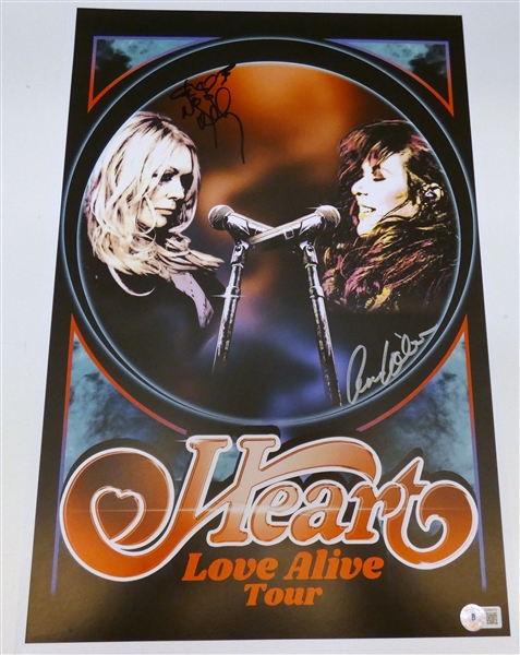 Ann & Nancy Wilson Autographed Heart 11x17