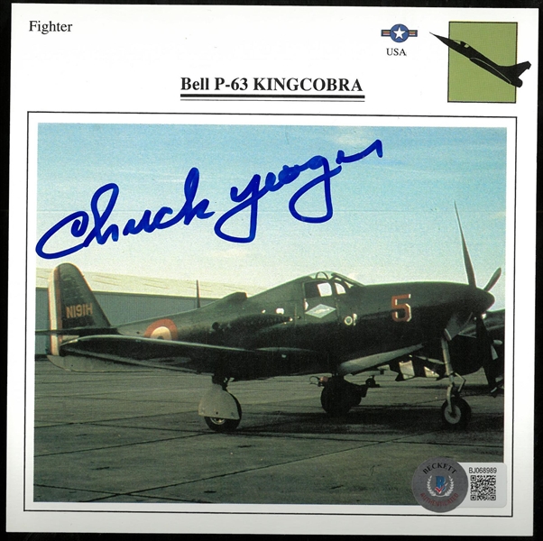 Chuck Yeager Autographed 6x6