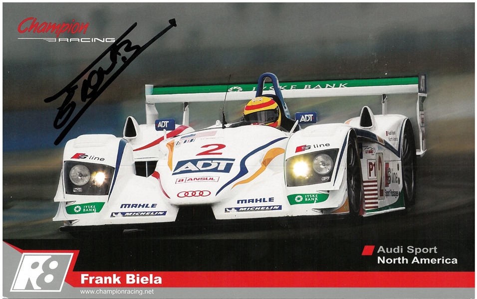 Frank Biela Autographed Postcard