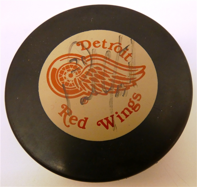Paul Ysebaert Autographed Red Wings Puck