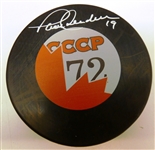 Paul Henderson Autographed 1972 Canada Puck