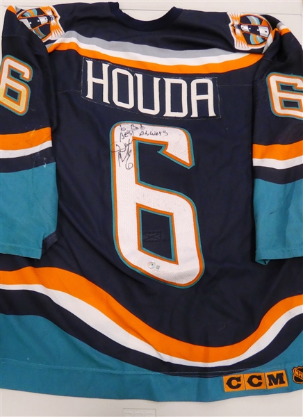 Doug Houda Game Worn Autographed 1996/97 Islanders Jersey