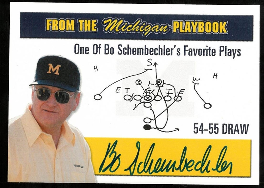Bo Schembechler Autographed Michigan Card