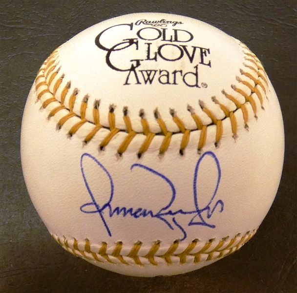 Omar Vizquel Autographed Gold Glove Baseball