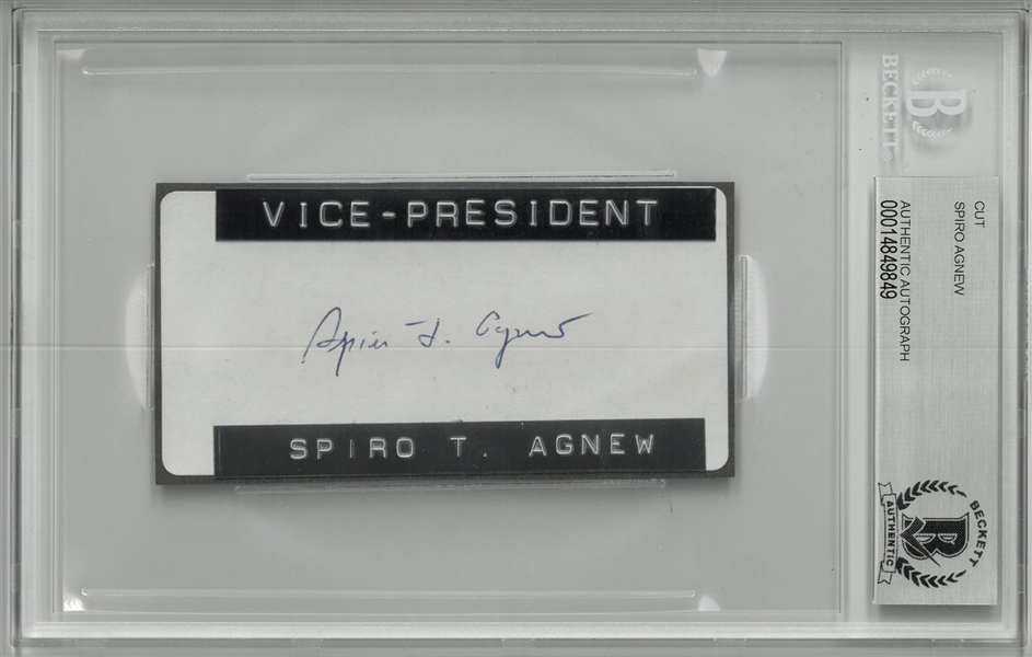 Spiro Agnew Autographed Cut