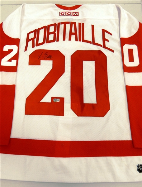 Luc Robitaille Autographed Red Wings Jersey