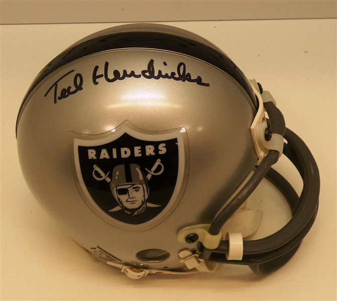 Ted Hendricks Autographed Raiders Mini Helmet